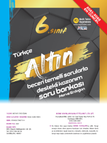 6.Sınıf Türkçe Soru Bankası - ALTIN (BONS) 